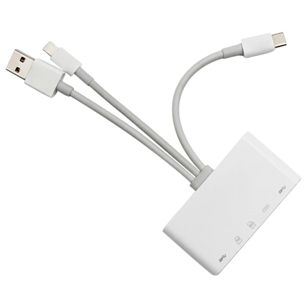 ALLY 3 İN1  İPhone+Usb C+ Usb A Kamera Okuyucu Kart Okuyucu-(1903)