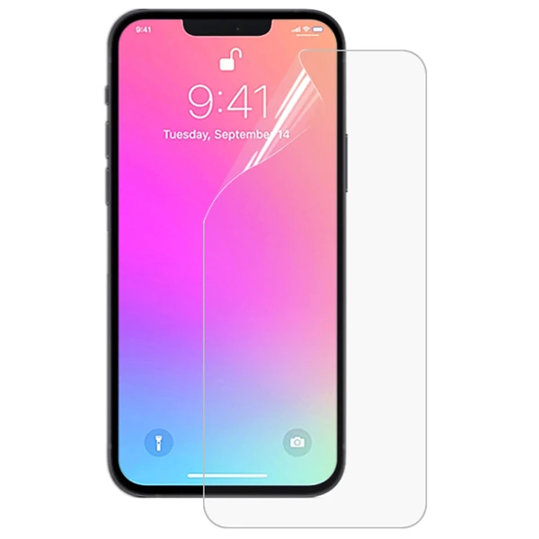 iPhone 13-13 Pro 6.1 Full Kaplama Hidrojel Film Full Ekran Koruyucu-(1903)