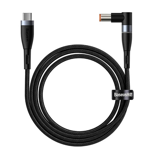 Baseus Zinc Manyetik Type-C to DC Round (7,9x5,5mm) Lenovo Laptop Şarj Kablosu 100W 2m-(1903)