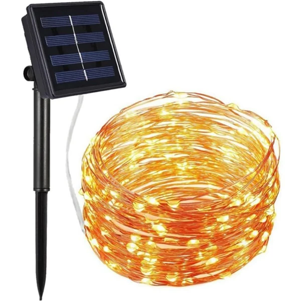 ALLY Solar Güneş Enerjili Dış Bahçe Aydınlatma Su Geçirmez Led 10M-(1903)