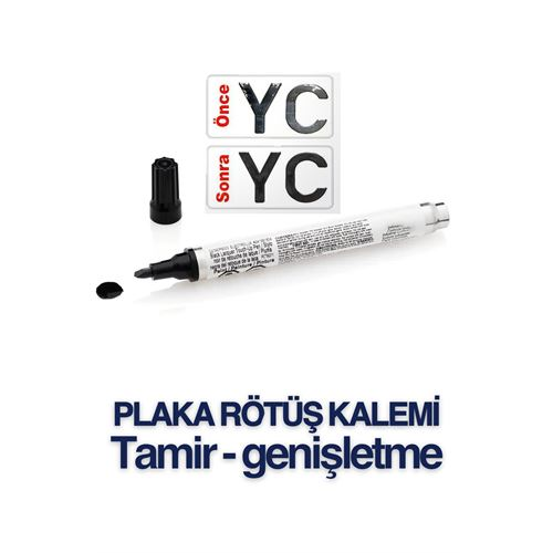HSNET Plaka Yazma Rötüş Kalemi Plaka Kalemi SİYAH 