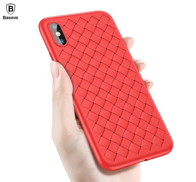 Baseus İPhone X Xs Ultra Slim Bv Wieving Lux Silikon Kılıf-(1903)