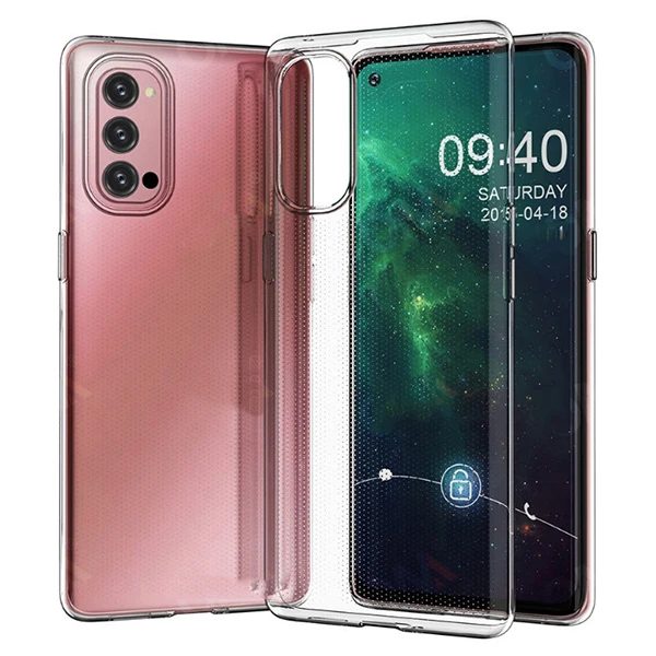 OPPO Reno 4 2.0mm Şeffaf Silikon kılıf Shockproof kılıf-(1903)