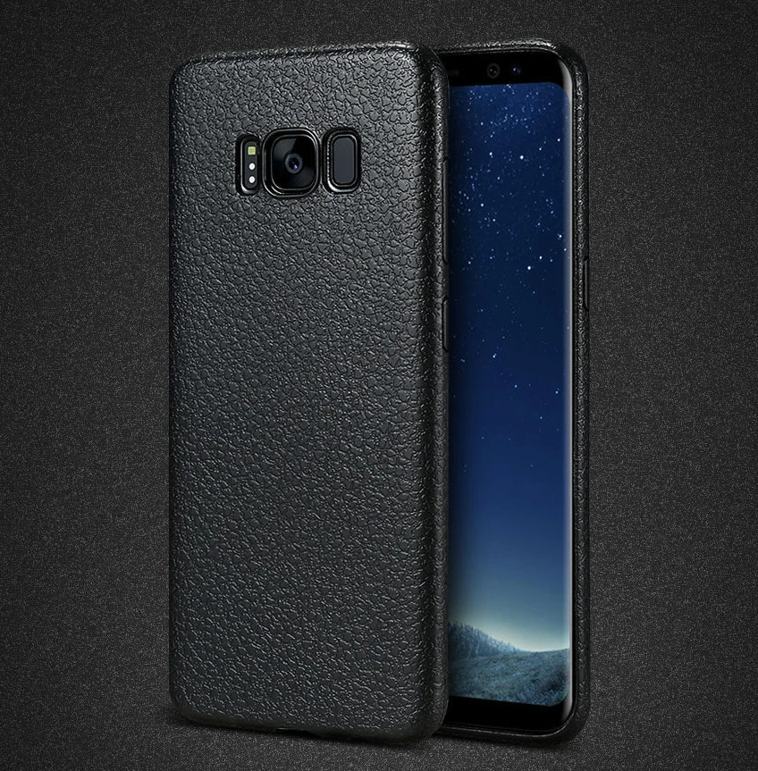 Ally SM Galaxy S8 Deri Dokulu Premium Soft Silikon Kılıf-(1903)
