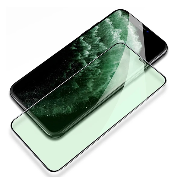 ALLY İPhone 11 Pro Max Anti -Blue Green Light Göz Korumalı Tempered Full Ekran Koruyucu-(1903)