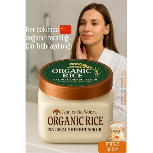 HSNET Profesyonel Organik Pirinç Doğal Peeling - Tüm Vücut Scrub 600 ml 