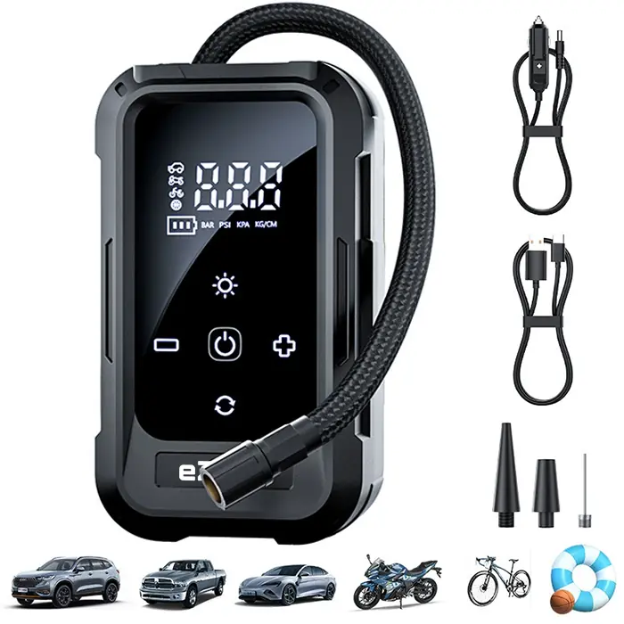 EZERE AirForce Pump Taşınabilir Araba yüksek güçlü elektrikli kablosuz lastik hava pompası-(1903)