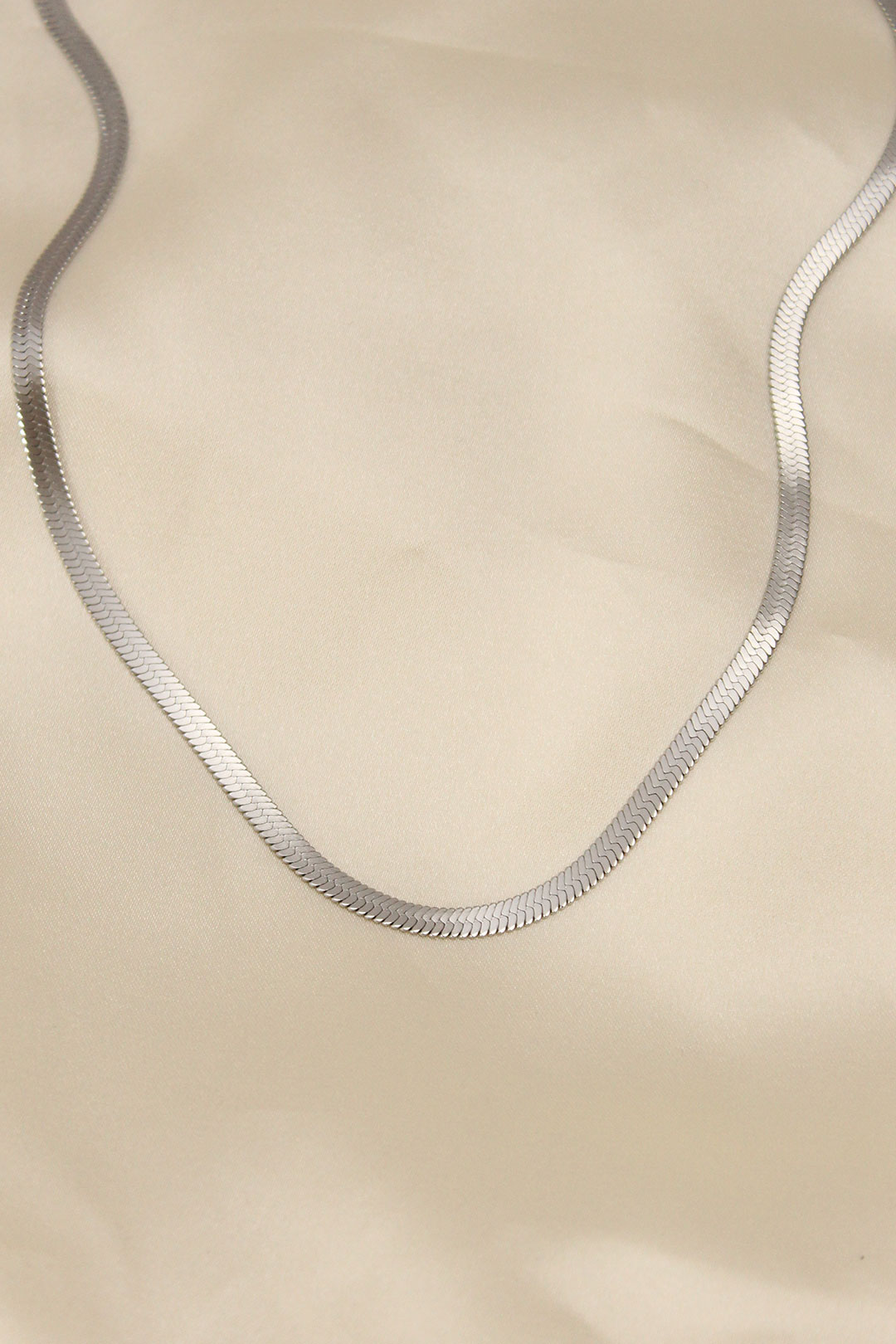 316L Çelik Silver Renk 45 cm İtalyan Zincir Model Kadın Kolye 5886