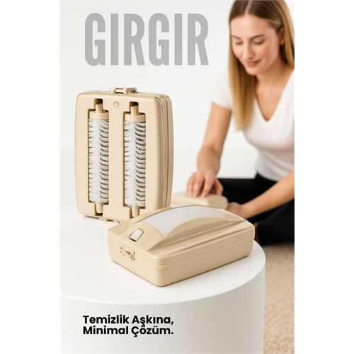 Gırgır - Kırıntı, Saç ve Tüy Toplayıcı El Süpürgesi (Portatif/Çift Fırçalı) 