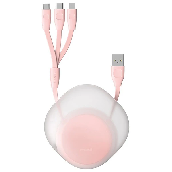 Baseus Let''s go Type-C 3A,İPhone,Micro Usb 3in1 Çoklu Başlık Usb Şarj Kablosu-(1903)