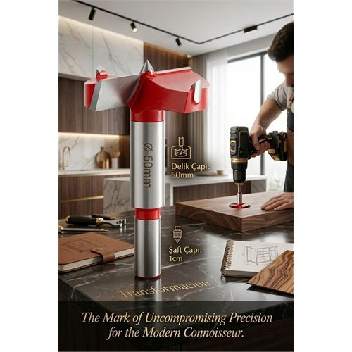 50 MM Ahşap Menteşe Yuvar Teri Açma Ahşap Delme Matkap Ucu 1 cm Şaft 722978