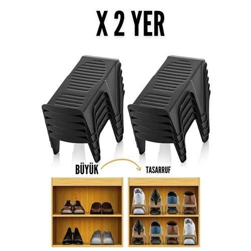 HSNET 10 LU Ayakkabı Rampası Yer Tasarruf Organizeri Mehle 