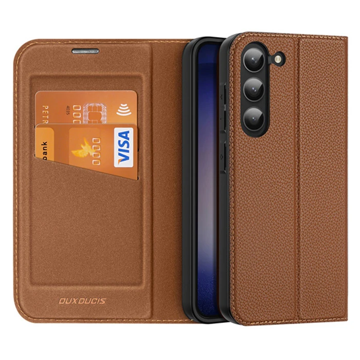 Dux Ducis SM Galaxy S23 Kılıf Skin X2 Series Magnetic PU Deri Manyetik Kapaklı Kılıf-(1903)
