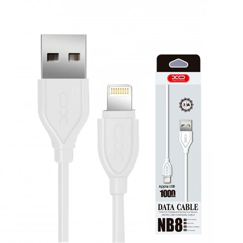 Xo Nb8 Super Kopmaz İPhone 14-13-12-11 1 Metre Usb Şarj Kablo-(1903)