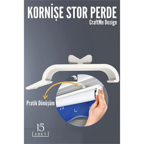 HSNET Kornişe Stor Perde Montaj Aparatı 15 ADET 