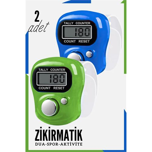 Zikirmatik Dijital Parmak Sayacı Sıfırlanabilir 5 Haneli LCD Ekran 2 ADET 