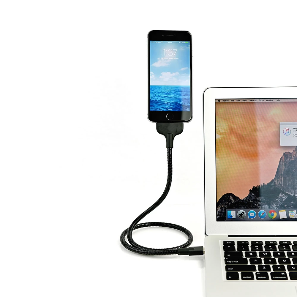 Lazy Acrobat Usb Stand Kablo İphone 5s,6,7,8 Plus Xs,Xr Usb Kablo-(1903)