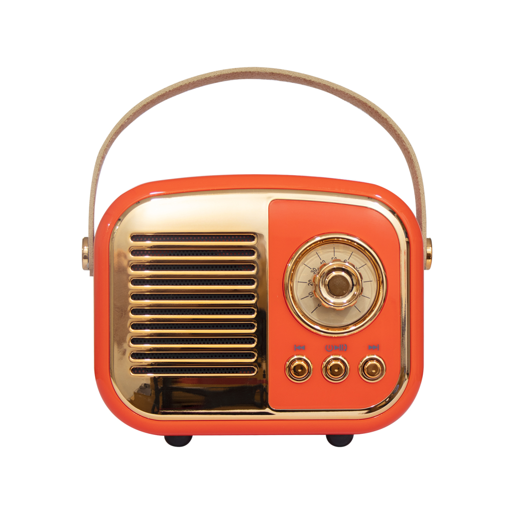 MIKADO MD-24BT Echoes Turuncu 3W Taşınabilir USB/TF Kart/Bluetooth 800mAh Klasik Retro Müzik Kutusu(1923)