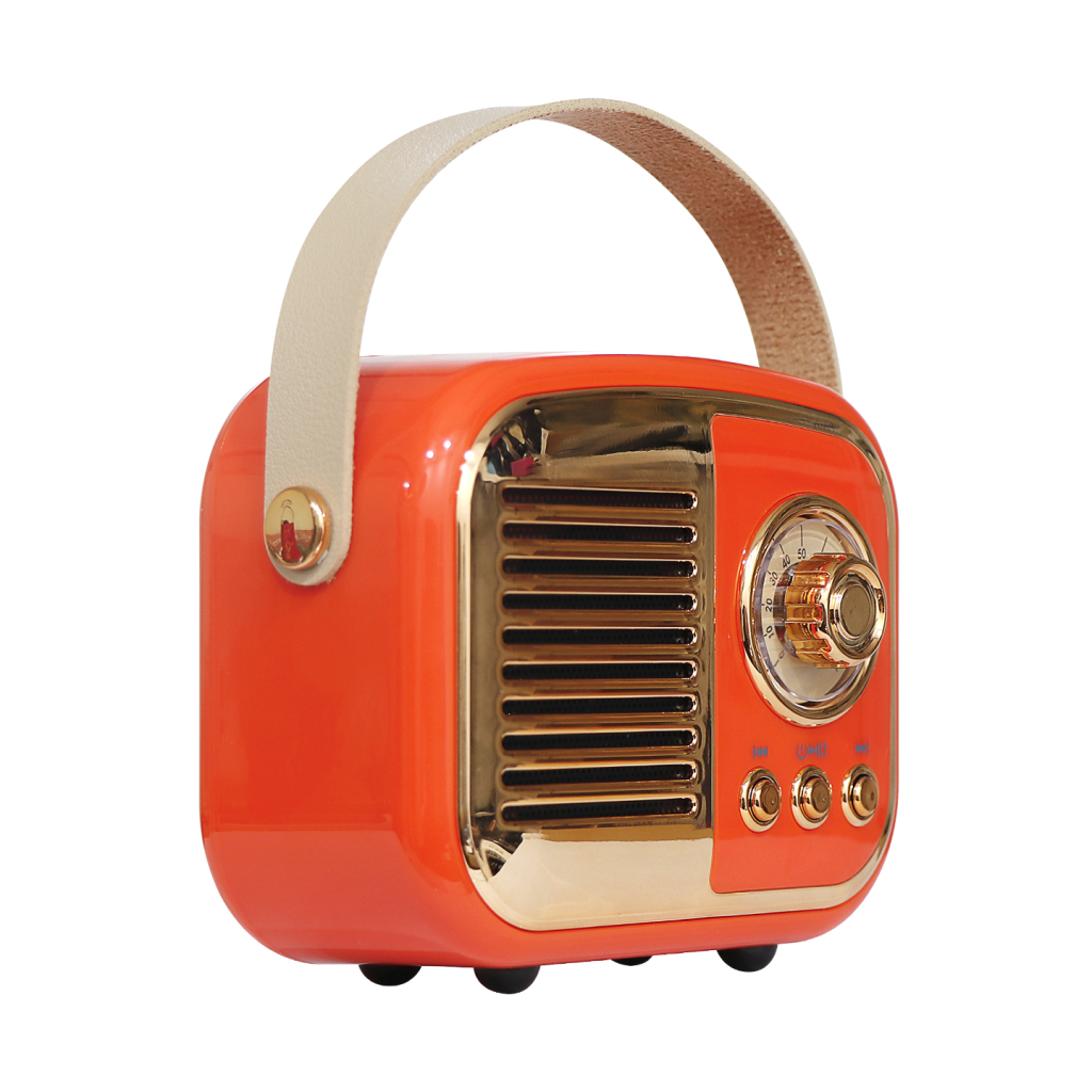 MIKADO MD-24BT Echoes Turuncu 3W Taşınabilir USB/TF Kart/Bluetooth 800mAh Klasik Retro Müzik Kutusu(1923) 2