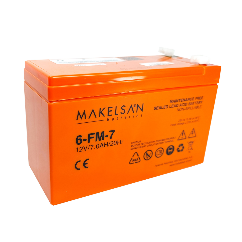 MAKELSAN 12V 7Ah Bakımsız Kuru Akü. UPS için Uygundur.(1923) 3
