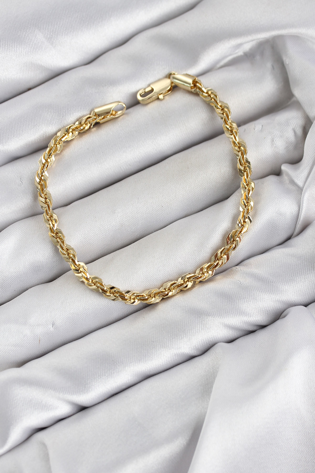 CM Singapur Model Zincir Gold Renk Kadın Bileklik 5886