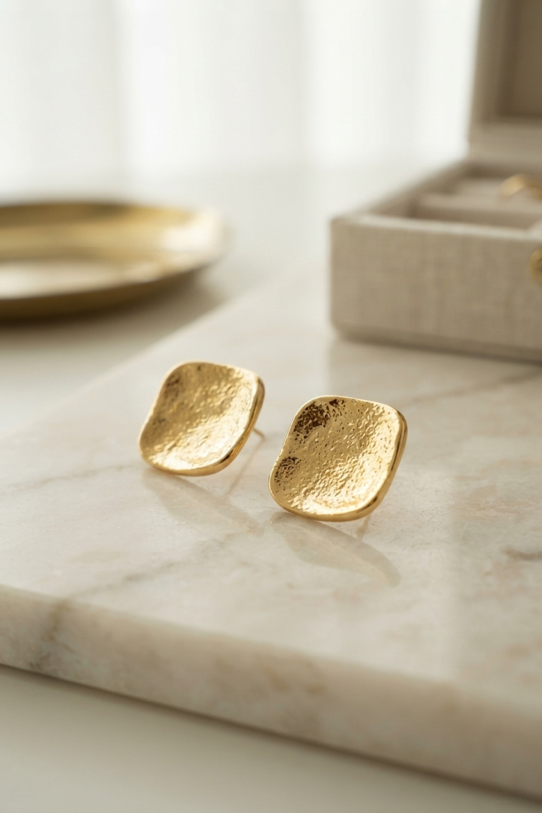 316L Çelik Gold Renk Ters Bombe Model Küpe 5886