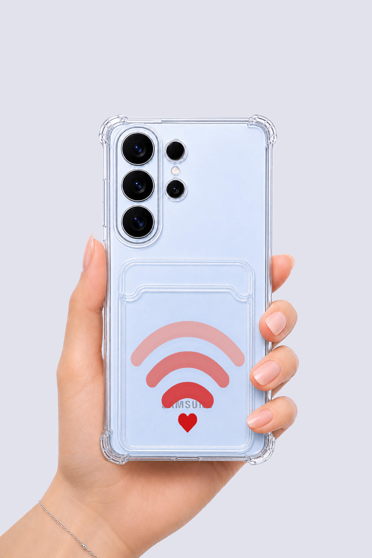 Samsung Galaxy S26 Ultra Kartlıklı Aşk Sinyali Desenli Kılıf