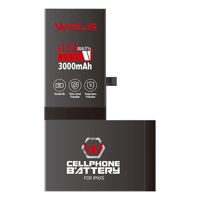WOLG iPhone XS 3000 mAh Yüksek Kapasiteli Pil Batarya-(1903)