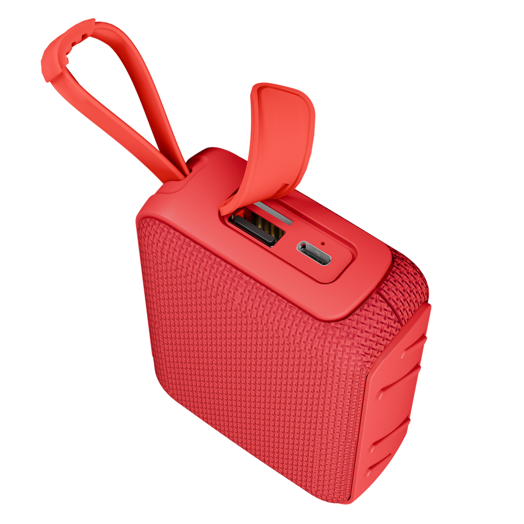 ASONIC AS-03 KIRMIZI 5W BT/USB/TF/TWS 1200mAh Batarya Bluetooth V5.3 Kablosuz Taşınabilir Speaker(1923) 3