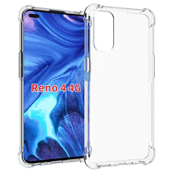 Oppo Reno 4 - 4G Anti-Drop Silikon Kılıf Shockproof kılıf-(1903)