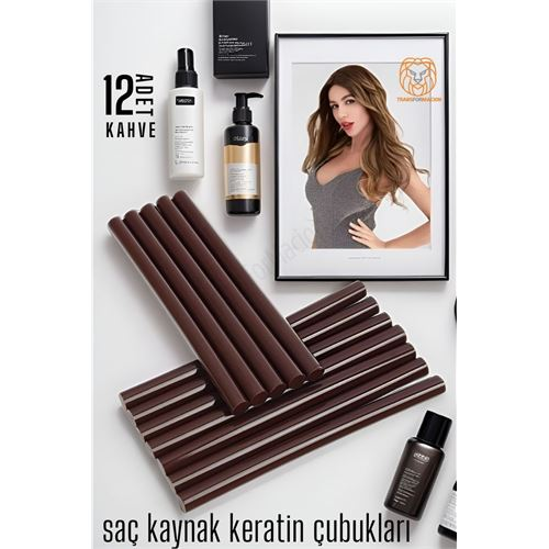 HSNET Nano Keratin Kaynak Çubukları 12 ADET KAHVE Absolute 