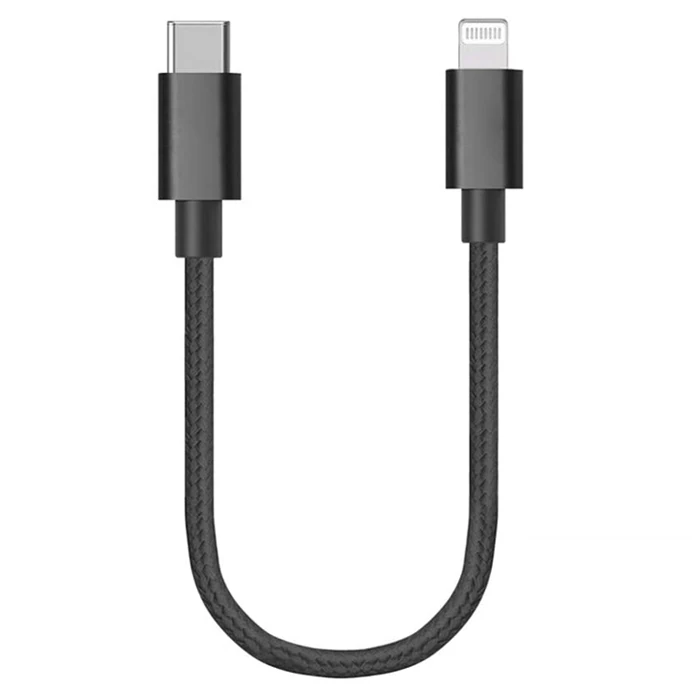 Ally USB-Type C iPhone 20W PD Hızlı Şarj Kablosu 20CM Kısa Kopmaz Halat Kablo-(1903)
