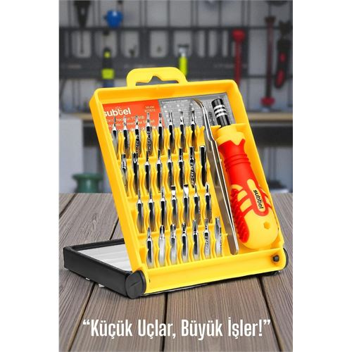 HSNET 32 Parça Hassas Tornavida Seti – Manyetik Uçlu | Elektronik, Saat, Telefon Tamiri İçin 