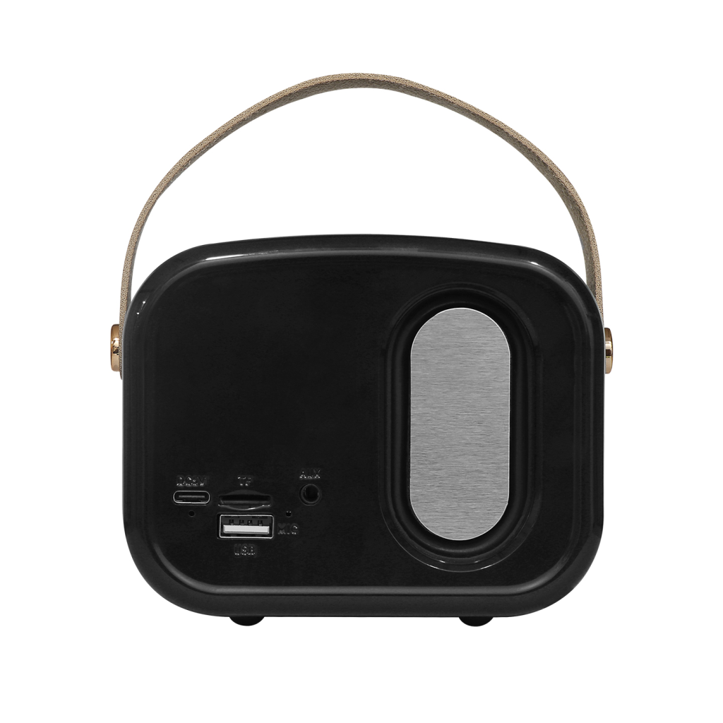 MIKADO MD-24BT Echoes Siyah 3W Taşınabilir USB/TF Kart/Bluetooth 800mAh Klasik Retro Müzik Kutusu(1923) 4