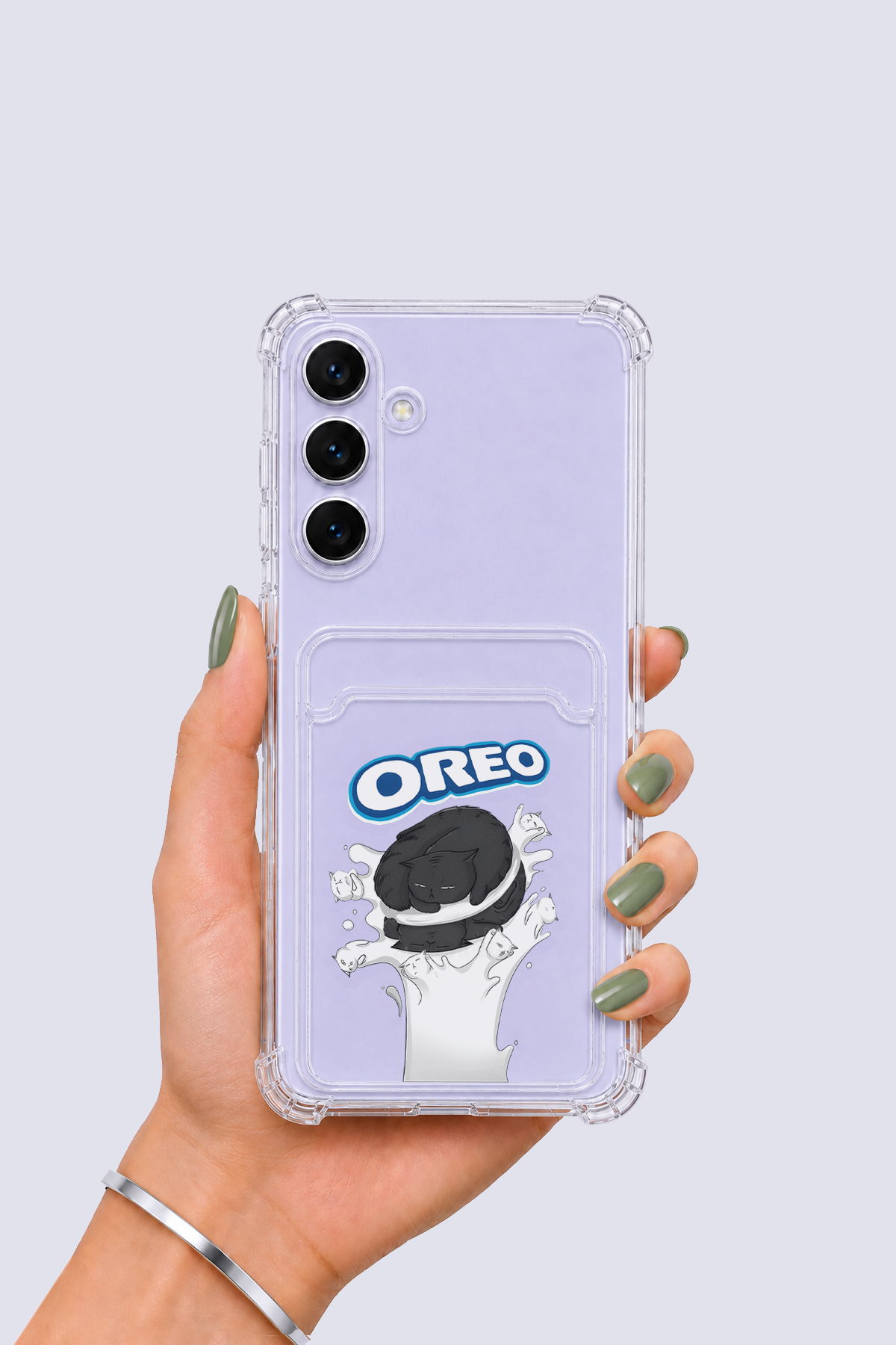 Samsung Galaxy S25 FE Kartlıklı OREO Desenli Kılıf