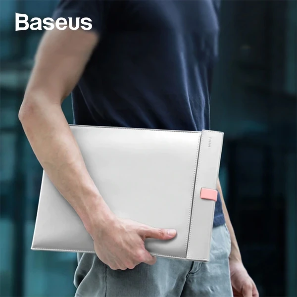 Baseus Lets go Çift Katmanlı Deri Kılıf Çanta 16 İnch Macbook Dell lenovo-(1903)