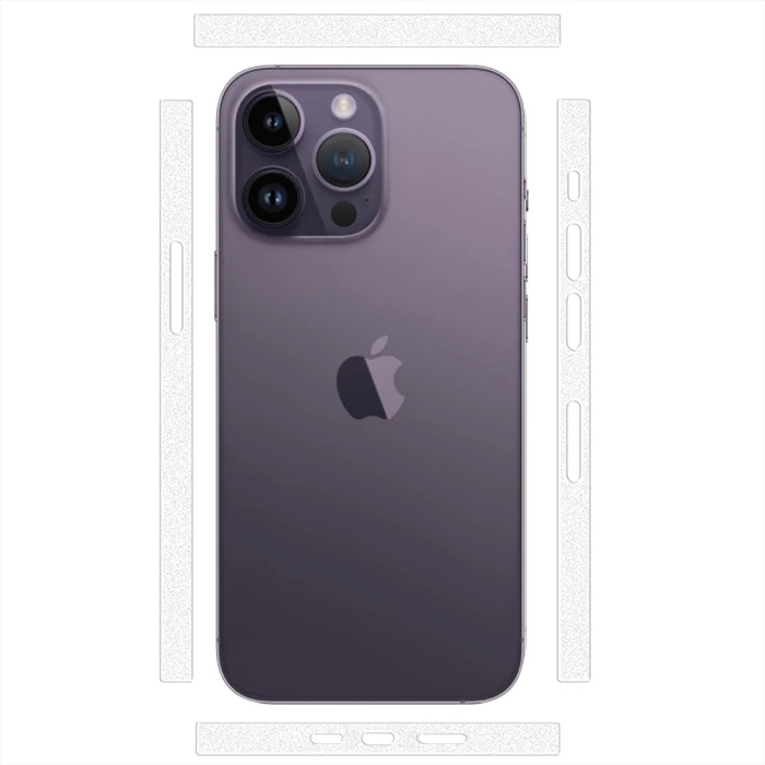 ALLY iPhone 14 Pro Max Hidrojel Hayalet Yan Alt Üst Kaplama Koruyucu Film-(1903)