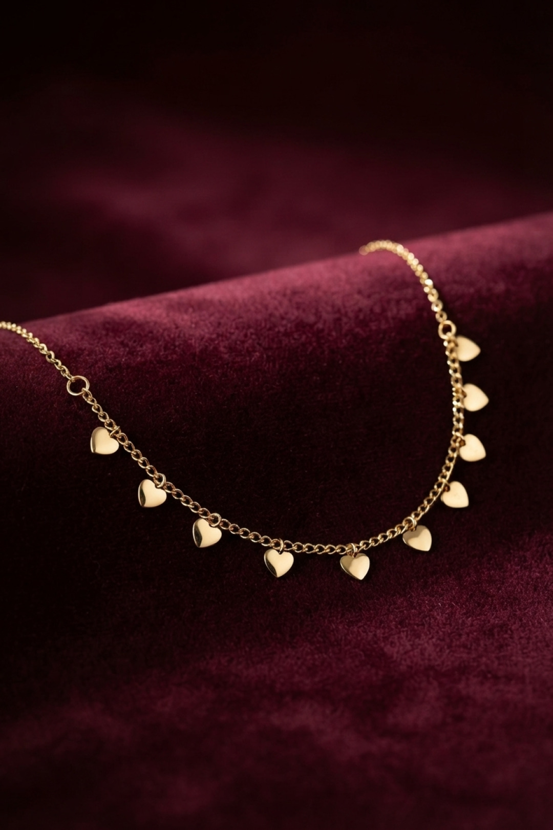 Gold Pirinç Kalp Model Kadın Kolye 5886