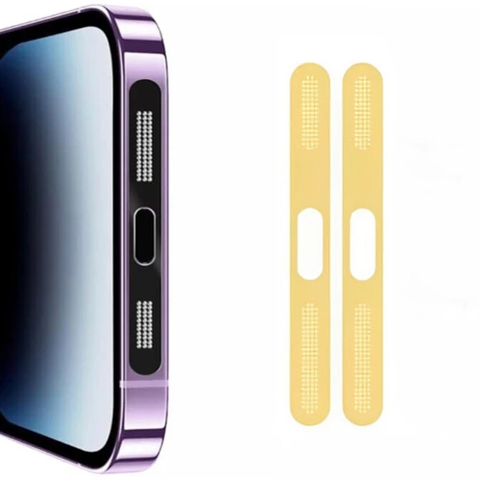 Ally iPhone 14 Pro Max  İçin Anti-Dust Toz Ve Kir Önleyici Sticker 2 Adet Set-(1903)