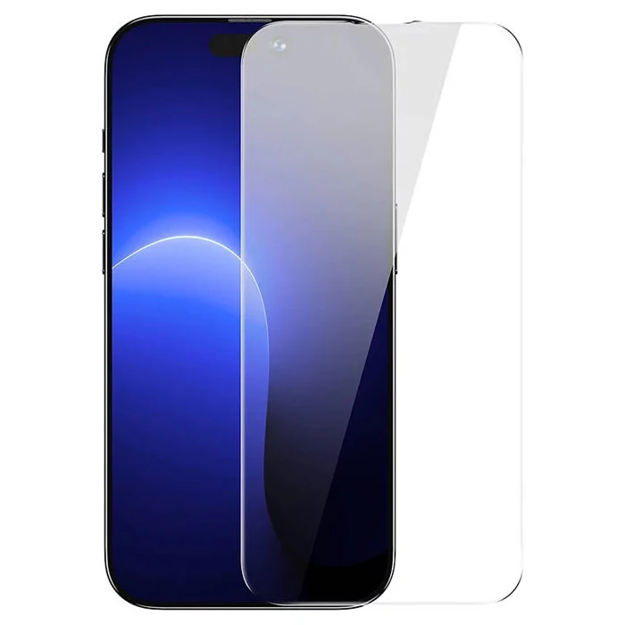 Baseus Crystal 0.3mm iPhone 14 Pro Full Tempered Ekran Koruyucu 2 Adet Set-(1903)