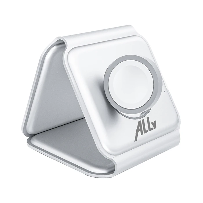 Ally 3 in1 İPhone Airpods İWatch Kablosuz Şarj Manyetik Katlanabilir Şarj İstasyonu-(1903)