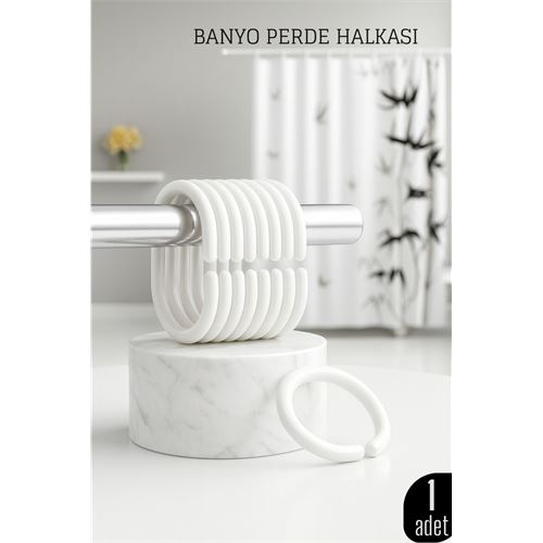 Banyo Perde Halkası   Dayanıklı, Kolay Takılan, Şık Tasarım 