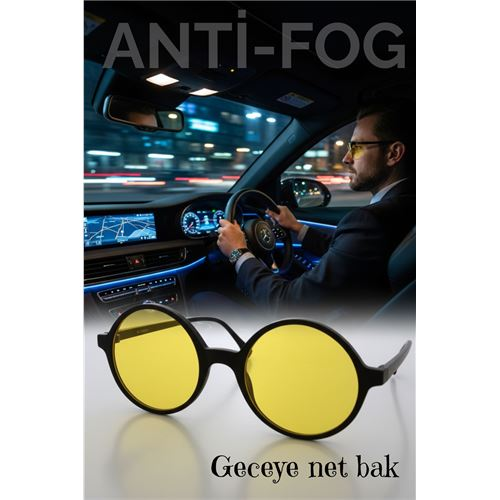 Parlama Önleyici Gece Sürüş Görüş Gözlüğü Sis Far Işık Önleyici Anti-Fog Gözlük 