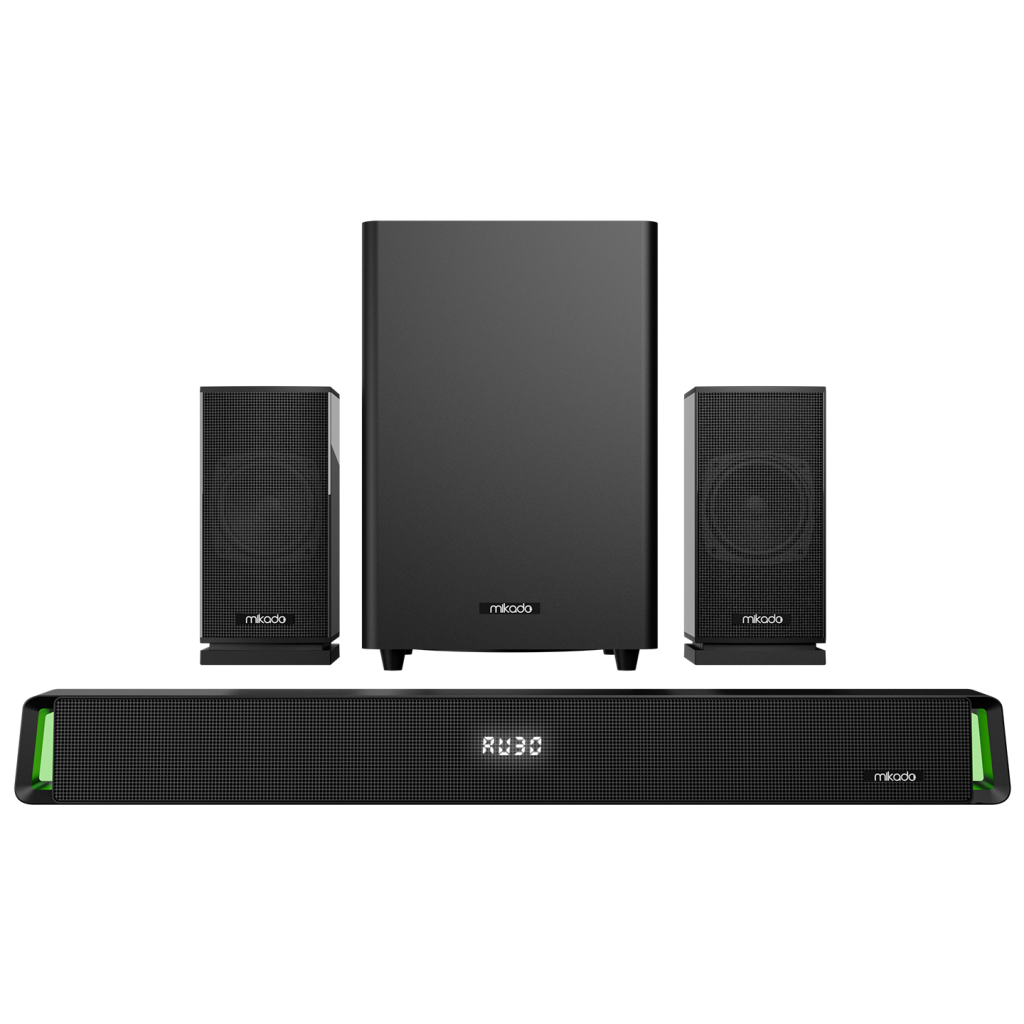 MIKADO MD-SBT35 160W 5+1 Masaüstü BT/AUX/USB/HDMI/OPTICAL Soundbar Siyah Kasa Ev Sinema Sistemi(1923) 2