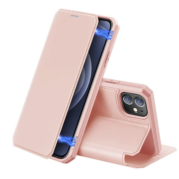 DUX DUCİS iPhone 12/12 Pro Kılıf Mıkantıslı Kapaklı  Flip Cover Kılıf Skin X Series Flip Case-(1903)