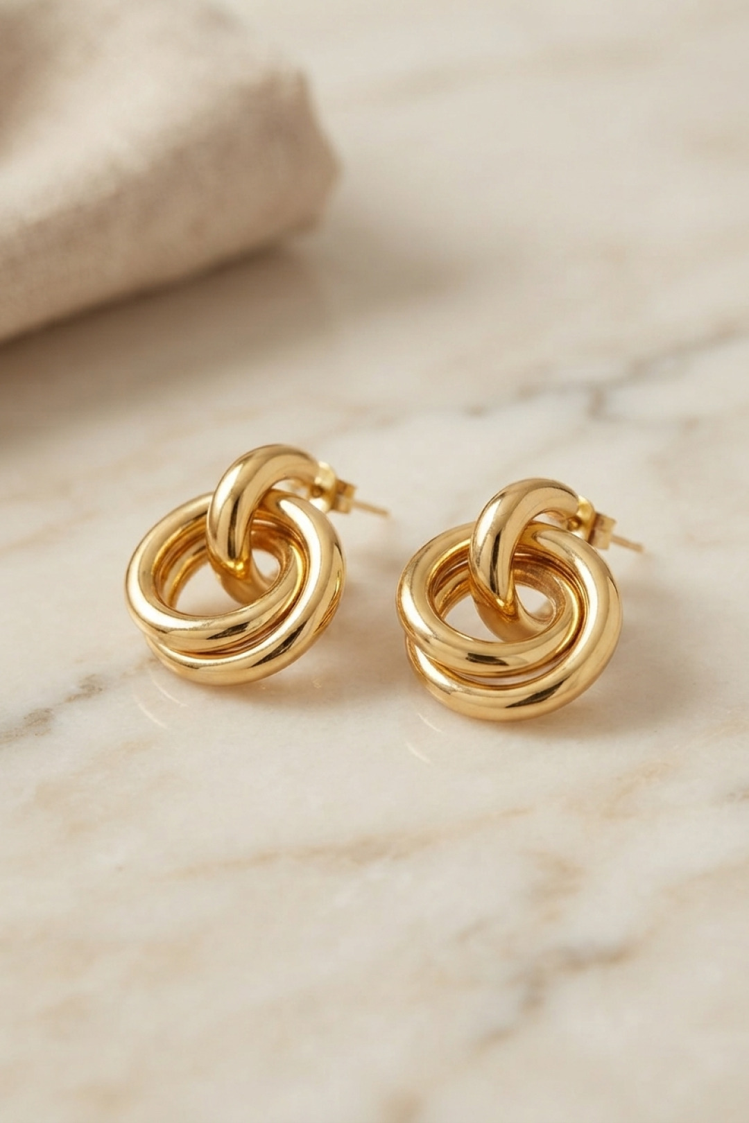316L Çelik Gold Renk Halka Model Küpe 5886