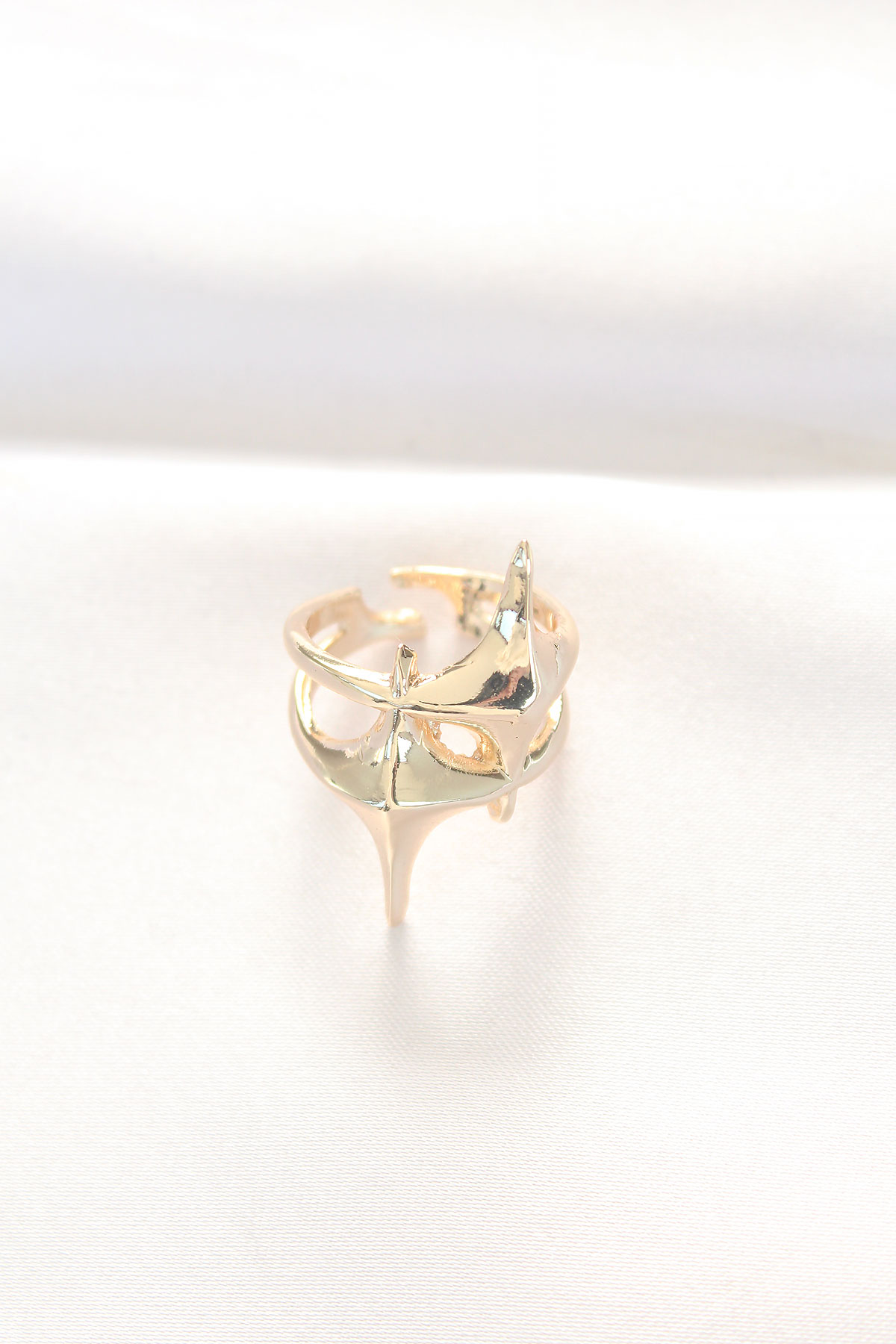 Yıldız Model Gold Renk Ayarlanabilir Yüzük 5886