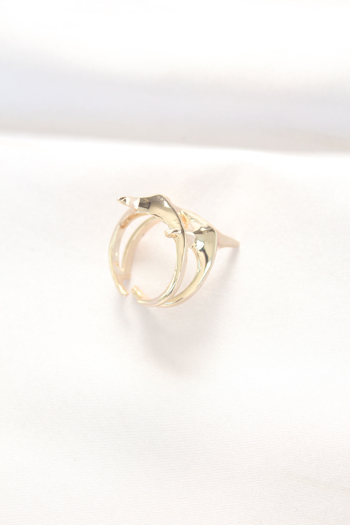 Yıldız Model Gold Renk Ayarlanabilir Yüzük 5886