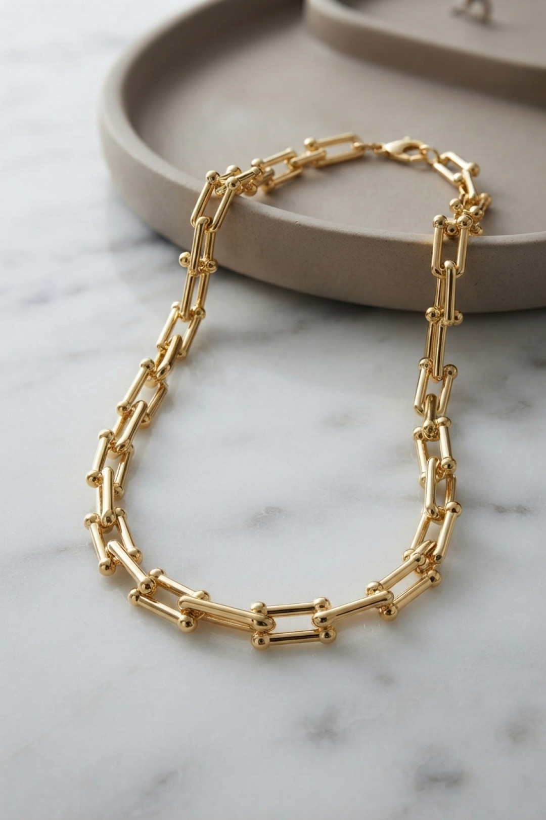Gold Renk Pirinç Tifani Model Kadın Kolye 5886