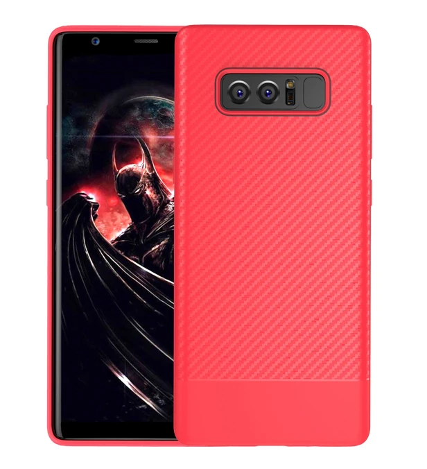 Ally SM Galaxy Note 8 Carbon Fiber Dokulu Premium Soft Silikon Kılıf-(1903)